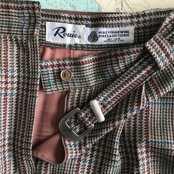Vintage Wool Houndstooth Skirt - Picture 5 of 6
